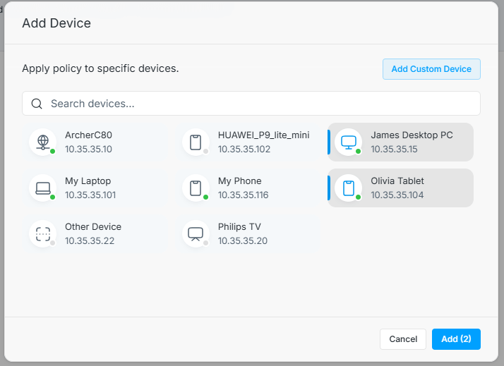 Select Kids Device