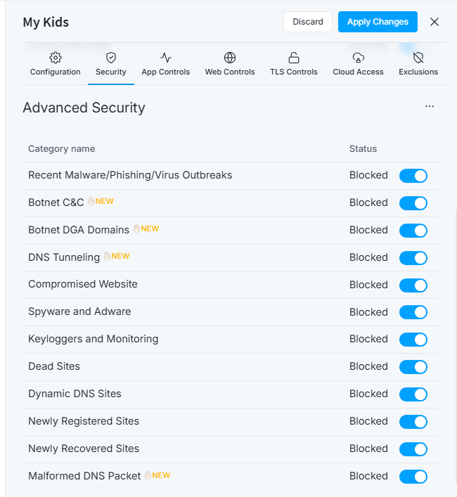 Setting High Control for Advanced Security