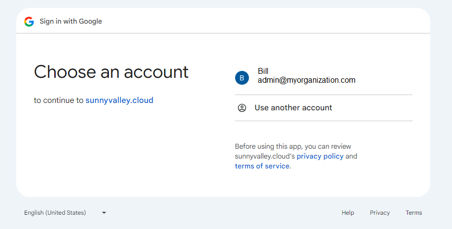 Signin Google with Admin Account