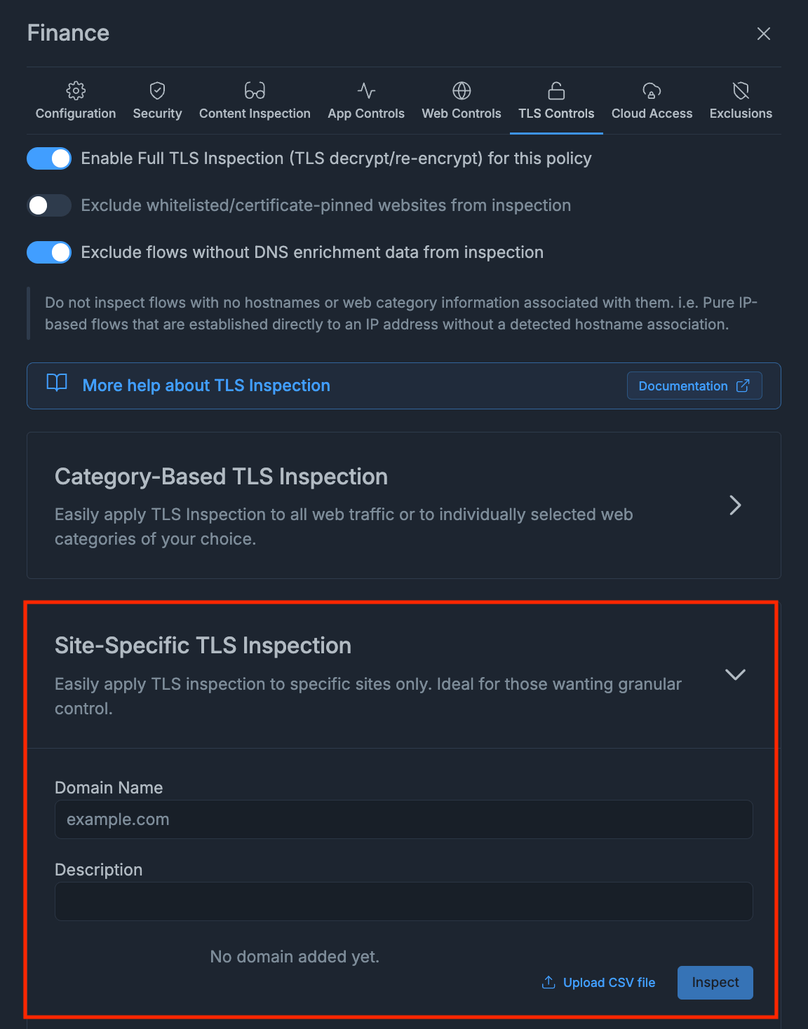 Inspecting Web Category Traffic