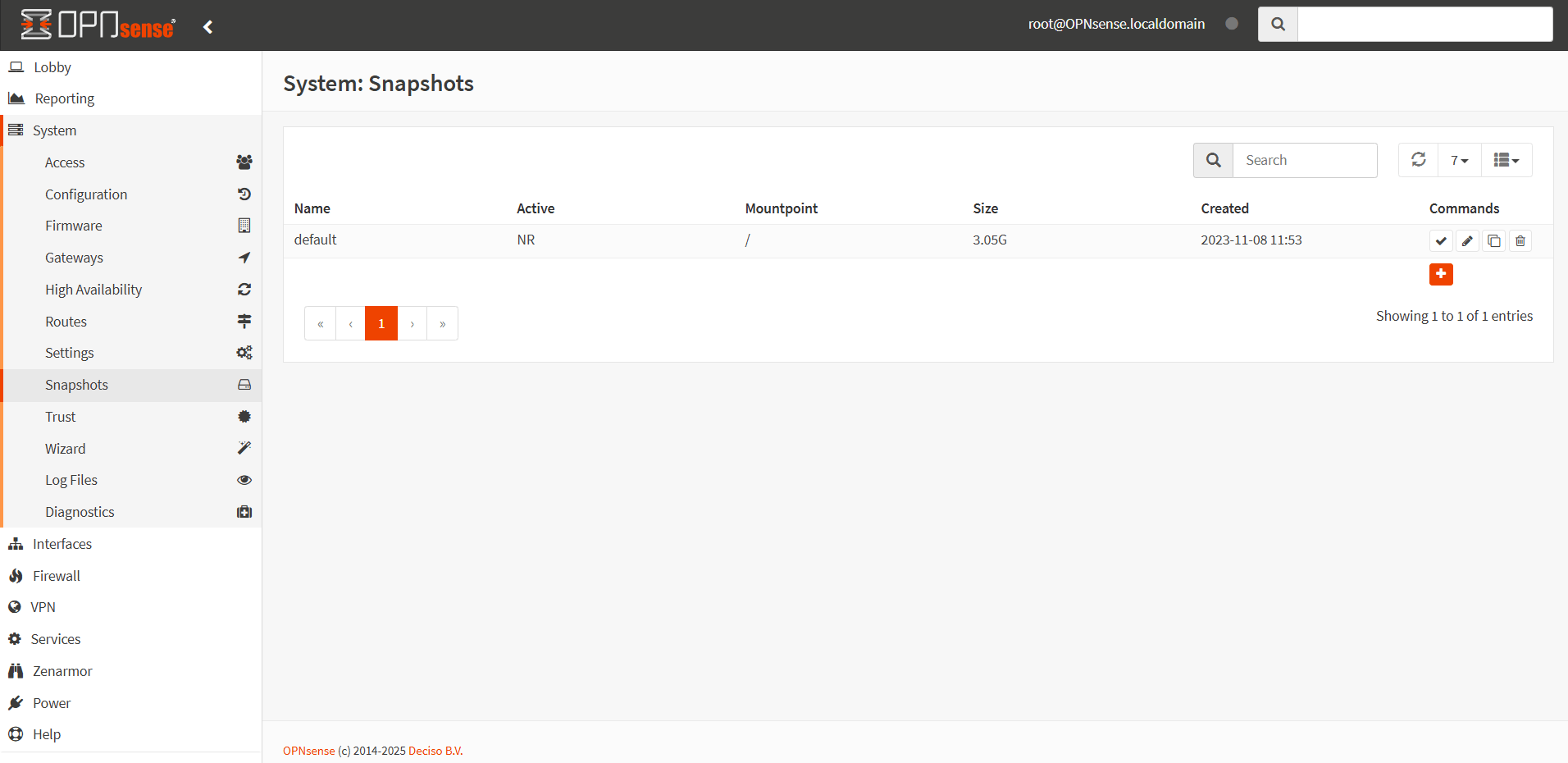 Snapshots Page