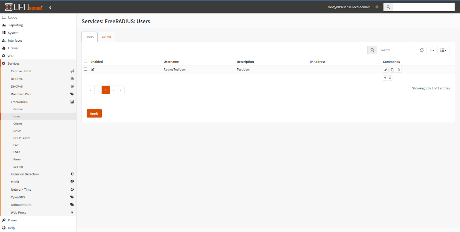 Create a Test User in FreeRADIUS 