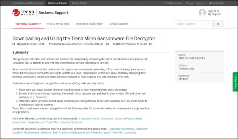 Trend Micro Ransomware 