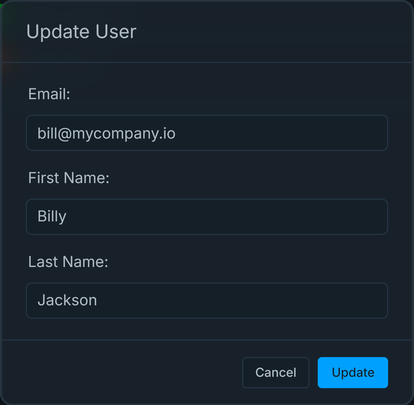 Editing Users