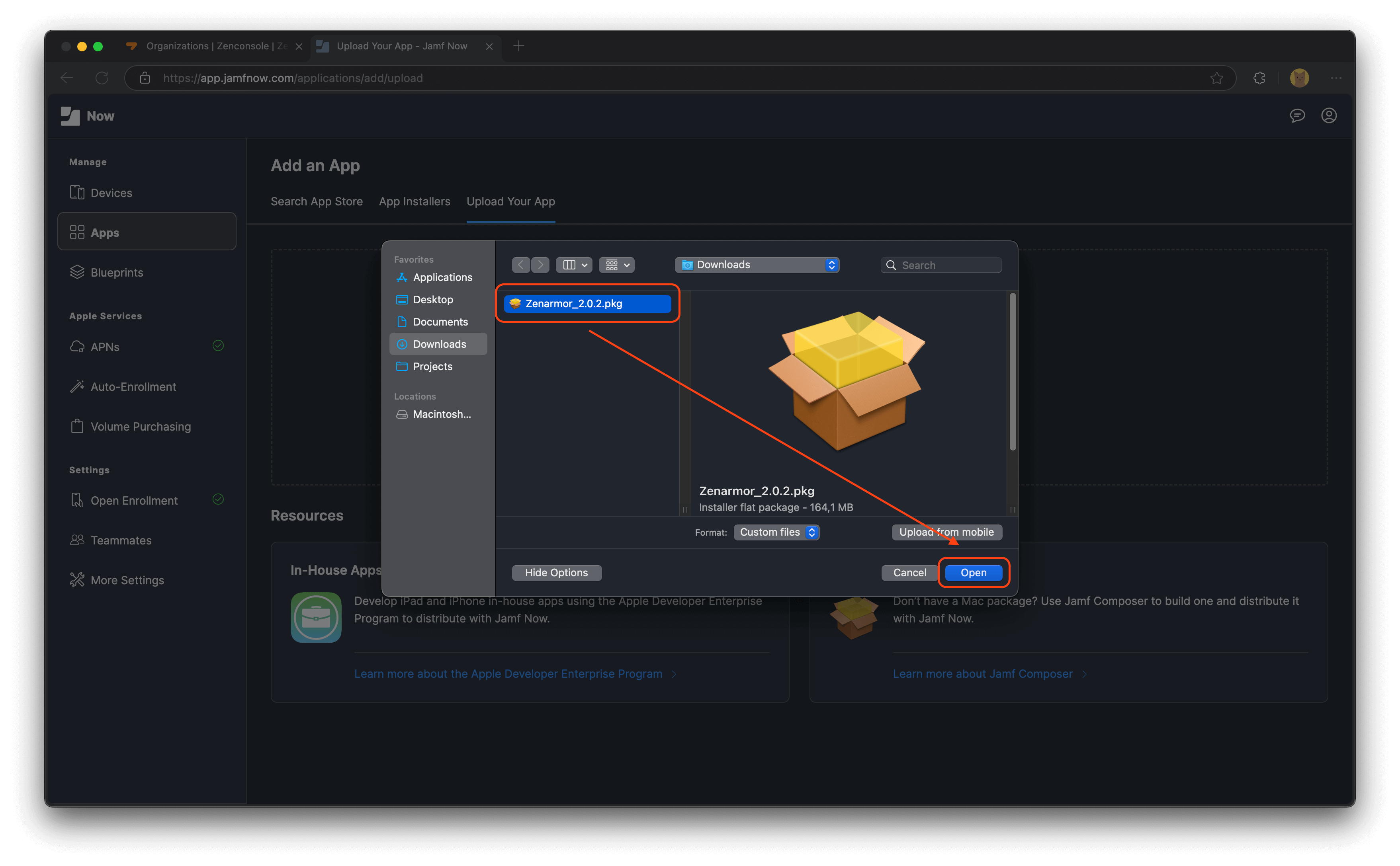 Uploading the Installation Package-2