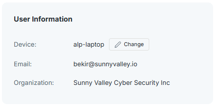 User Information Pane