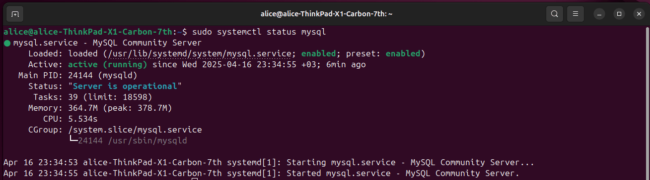 Verify MySQL is Running