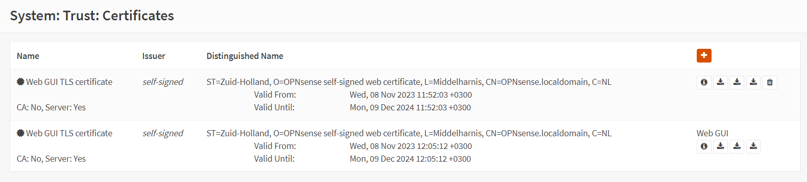 view certificates