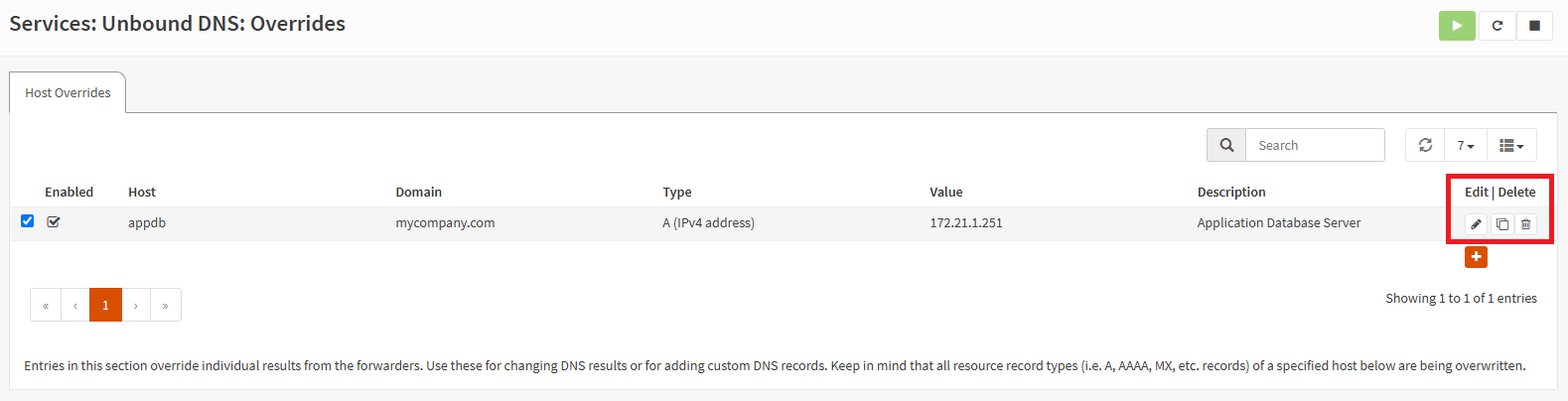 viewing host overrides