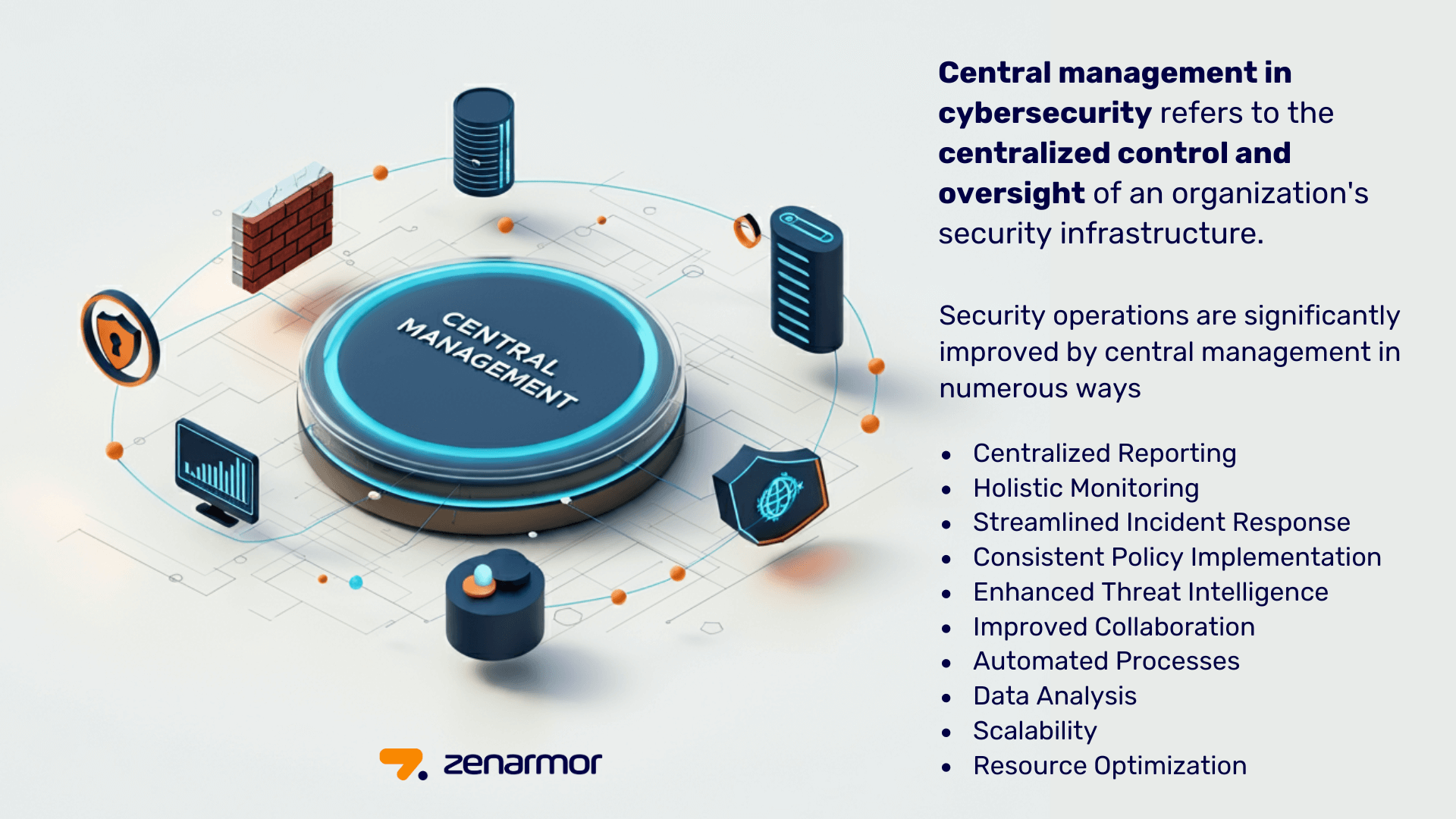 How does central management enhance security operations?