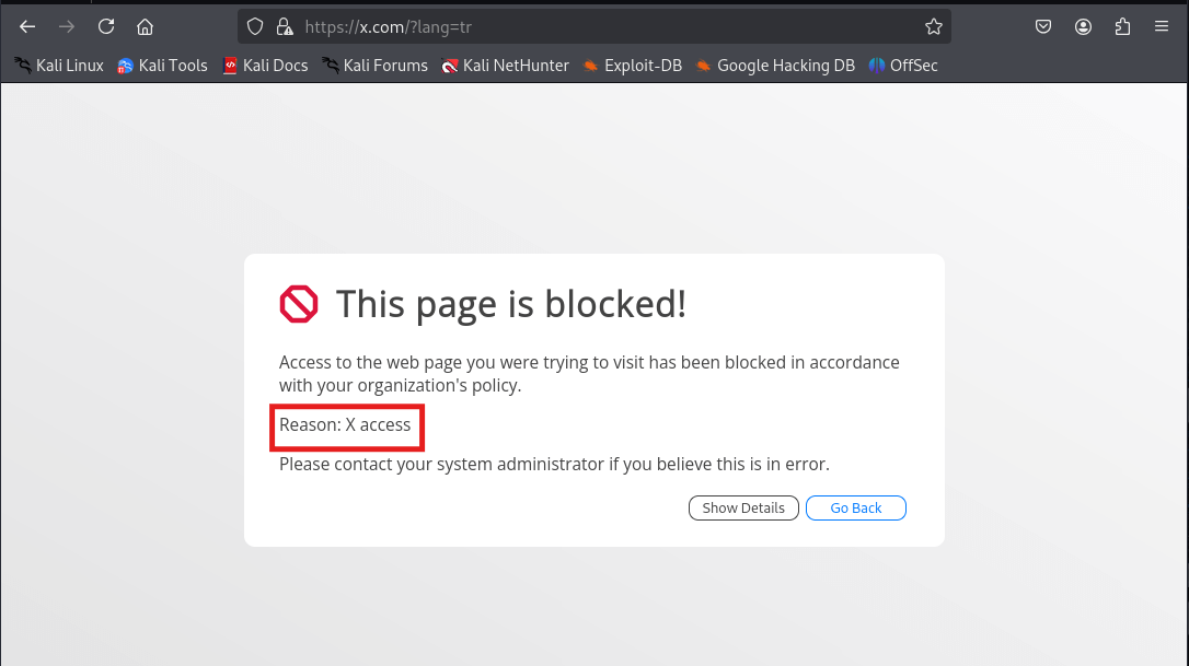 X Access Blocked