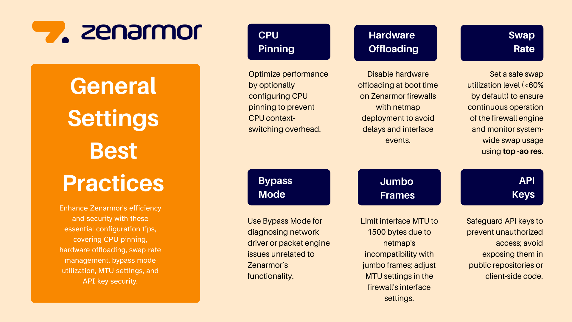 Zenarmor General Settings Best Practices 