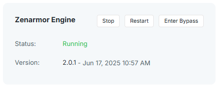 Engine Status Pane