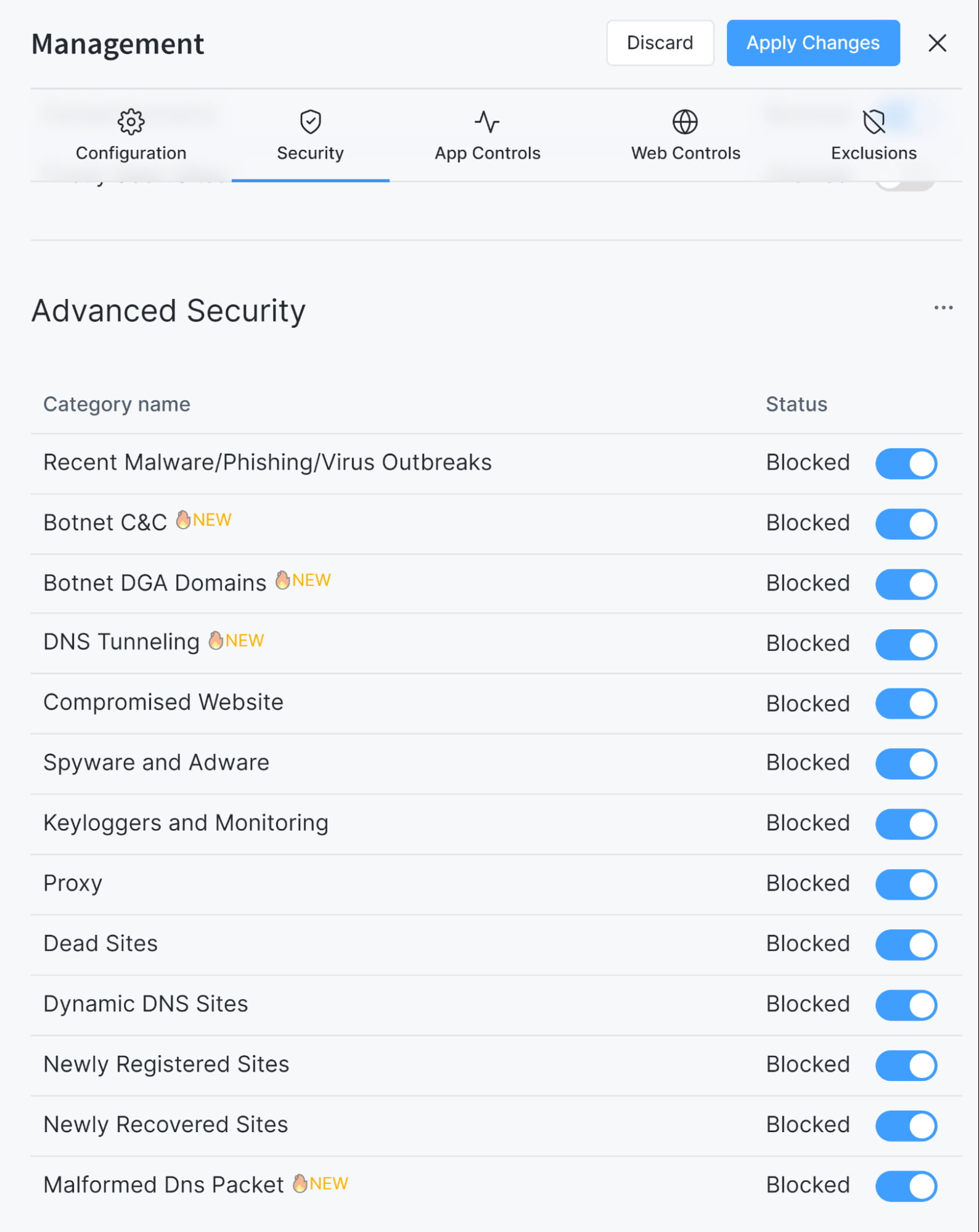 Advanced Security Controls on Zenarmor