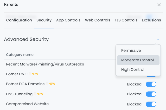 Enabling Predefined Security Profiles