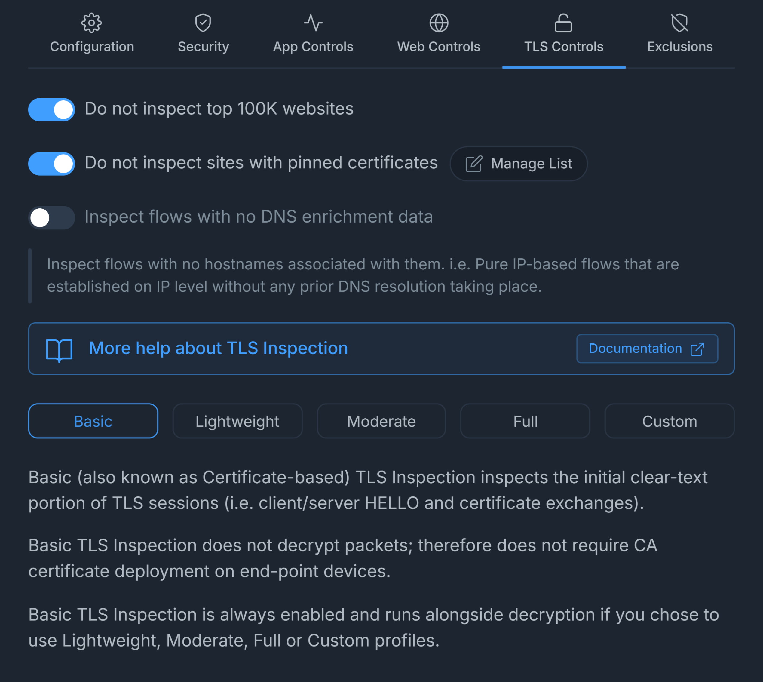 TLS Controls